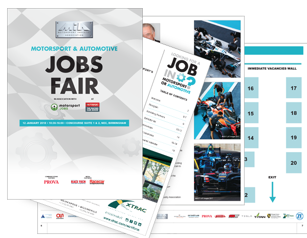 Motorsport Jobs Fair brochure