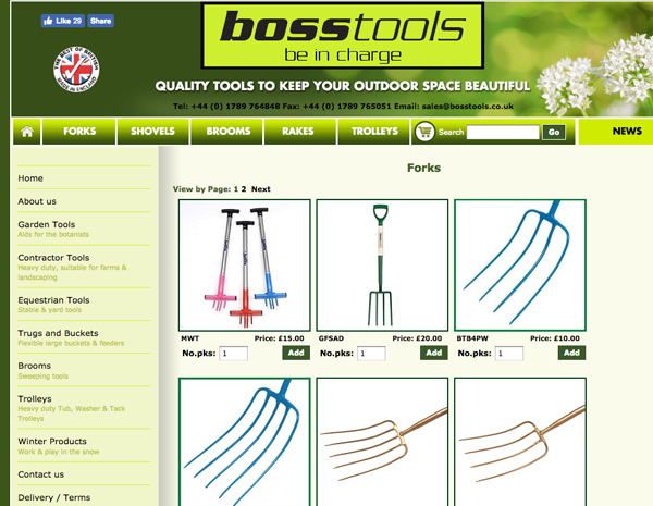 Boss Tools website - please click to see full site