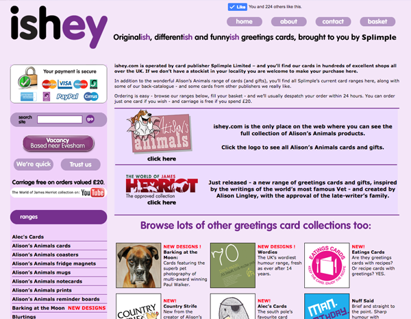 ishey website - please click to see full site