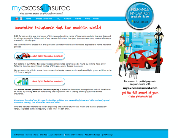 My Excess Insured website - please click to see full site